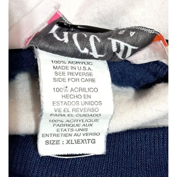 Vintage Act II Farm Scene Sweatshirt XL Navy Blue 100% Acrylic Made In USA - Picture 3 of 12